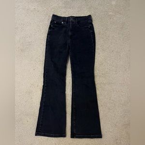 GAP black high rise flare jeans sz 29/8